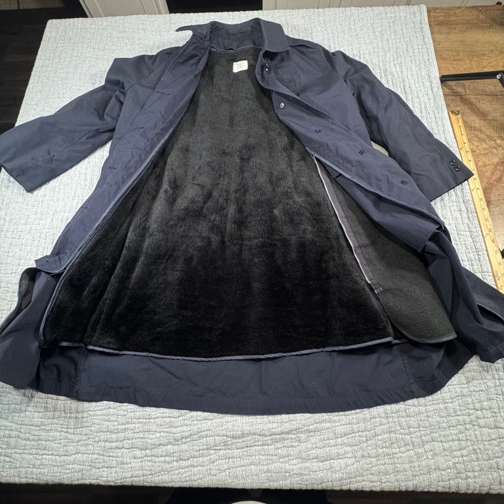 USAF 1600 Women's All Weather Coat Size 12S Removable Liner‎ Navy Blue Pea Coat